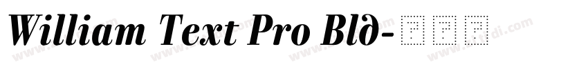 William Text Pro Bld字体转换